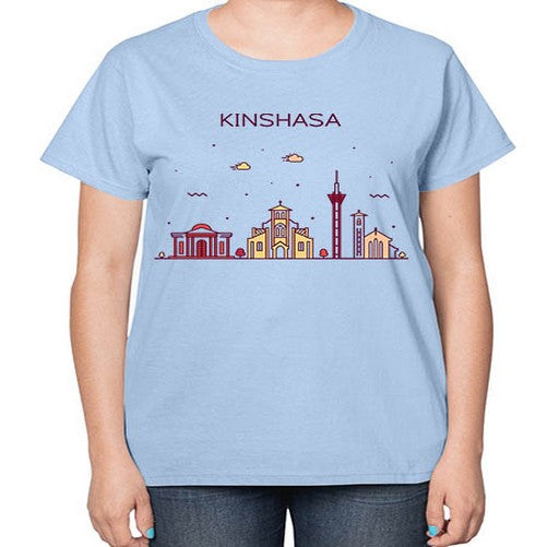 Kinshasa 1064# - cities-  Ladies T-Shirt