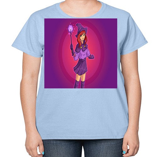 Magician school girl 181# - anime-  Ladies T-Shirt