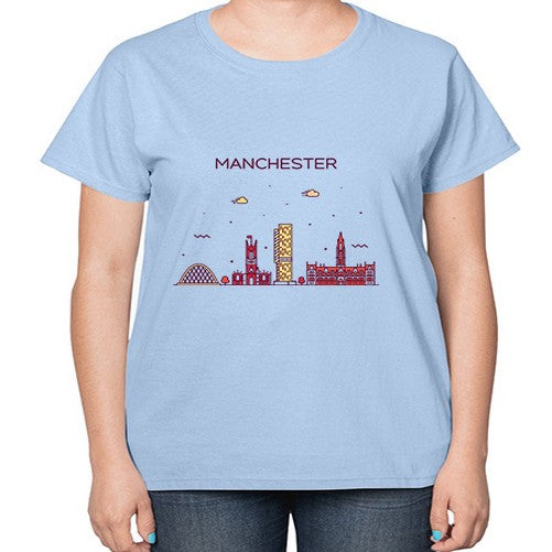 Manchester 1229# - cities-  Ladies T-Shirt