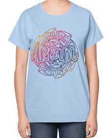 Mandala Dream Rainbow Glitter 760# - mandala-  Ladies T-Shirt