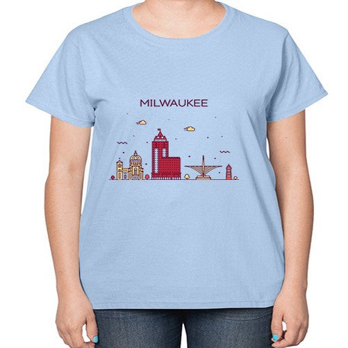 Milwaukee 1303# - cities-  Ladies T-Shirt