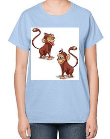 Monkey 175# - cartoon general-  Ladies T-Shirt