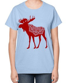MooseMandala 940# - mandala-  Ladies T-Shirt