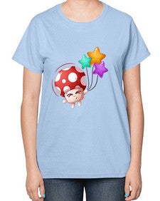 Mushroom 191# - cartoon food-  Ladies T-Shirt