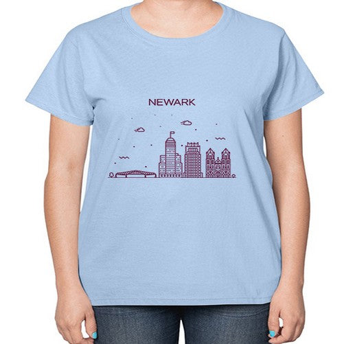 NewarkNJ 1484# - cities-  Ladies T-Shirt