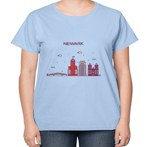 NewarkNJ 1486# - cities-  Ladies T-Shirt