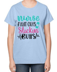 Nurse Fixin Cuts Stickin Style Style 1153# - nurse-  Ladies T-Shirt