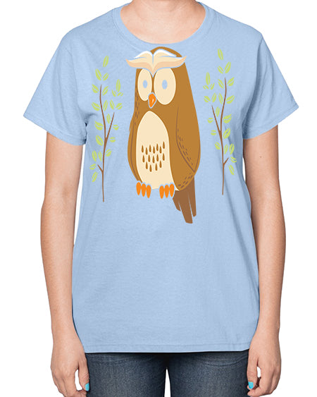 Owl of Athena Long Sleeve A TurtleRabbit 14# - owl-  Ladies T-Shirt