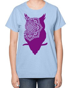 OwlMandalaUpdated 976# - mandala-  Ladies T-Shirt