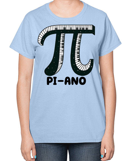 Piano Funny Math Music Sublimation 37# - pi-  Ladies T-Shirt