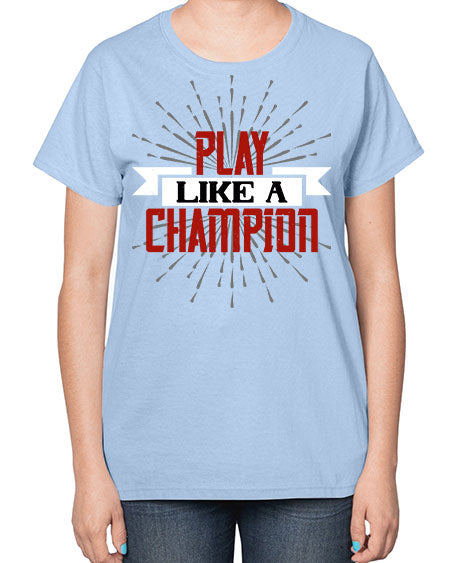 Play like a champion 1942# - badminton-  Ladies T-Shirt