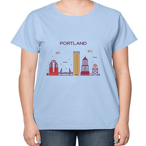 PortlandOregon 1682# - cities-  Ladies T-Shirt