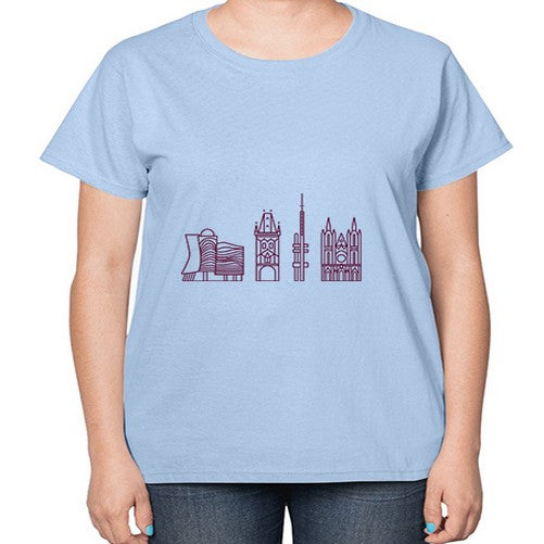 Prague 1687# - cities-  Ladies T-Shirt