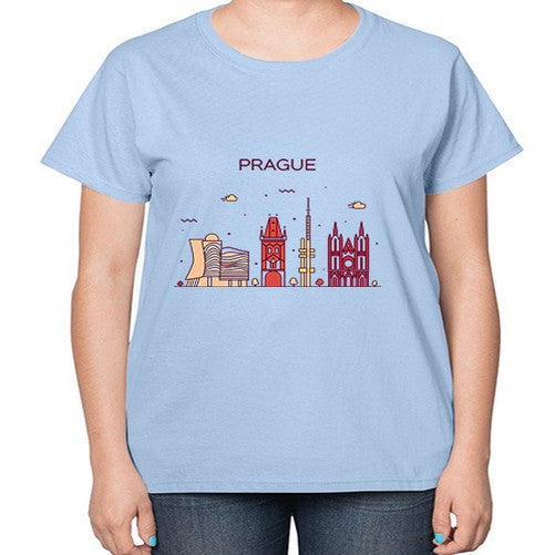 Prague 1689# - cities-  Ladies T-Shirt