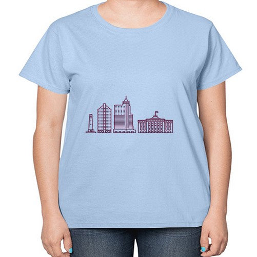 Raleigh 1709# - cities-  Ladies T-Shirt