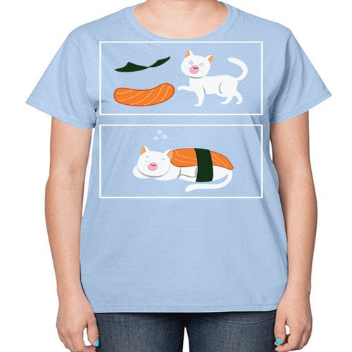 Ramen Cat Kawaii Anime Japanese Anime 279# - anime-  Ladies T-Shirt
