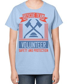 Rescue Team Volunteer Safety And Protection Style 33# - volunteer-  Ladies T-Shirt