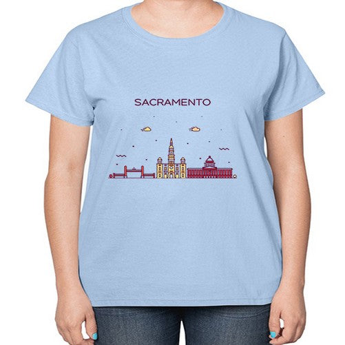 SacramentoCL 1763# - cities-  Ladies T-Shirt