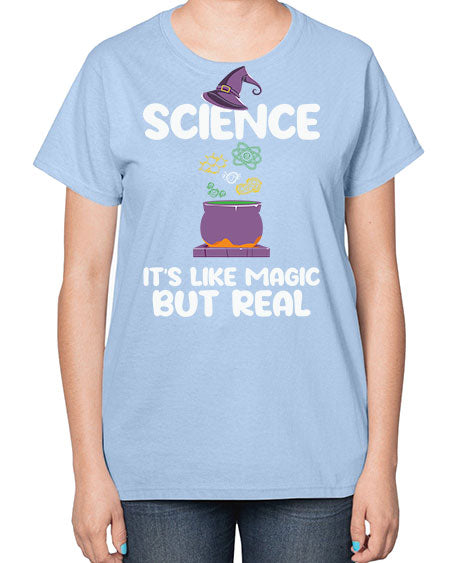 ScienceItsLikeMagicButScientistSkinite Scientist Skinite 48# - general science-  Ladies T-Shirt