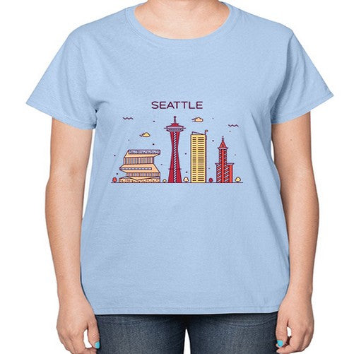 Seattle 1810# - cities-  Ladies T-Shirt