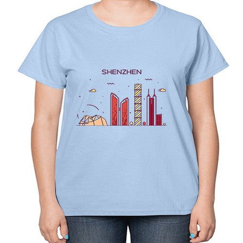 Shenzhen 1834# - cities-  Ladies T-Shirt