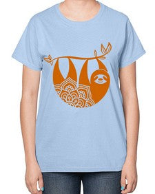 SlothMandala 1076# - mandala-  Ladies T-Shirt