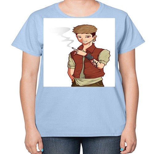 Smoker street boy 61# - anime-  Ladies T-Shirt