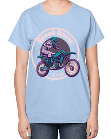 Speed racer 63# - motorcycle-  Ladies T-Shirt