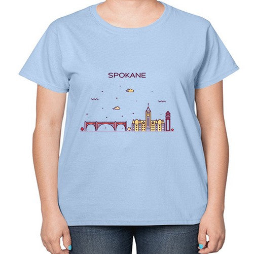 Spokane 1880# - cities-  Ladies T-Shirt