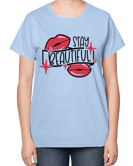 Stay Beautiful Style 19# -makeup  Ladies T-Shirt