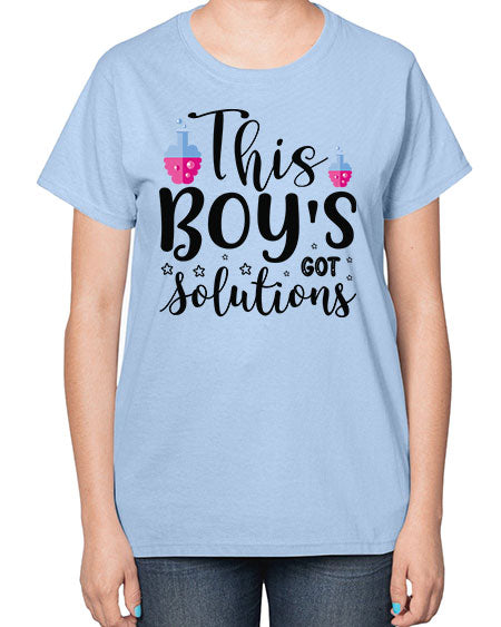 This Boy s Got Solutions 20# - general science-  Ladies T-Shirt