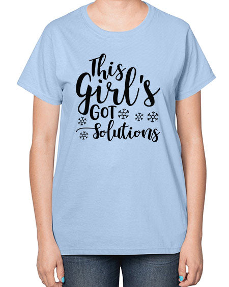This Girl s Got Solutions 17# - general science-  Ladies T-Shirt