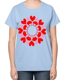 ValentineMandalaOPT 1194# - mandala-  Ladies T-Shirt