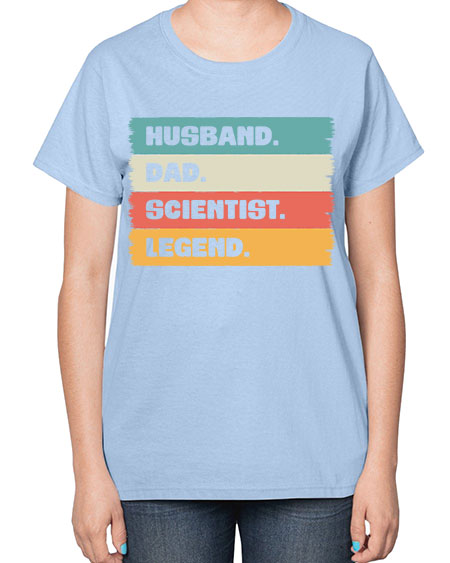 VintageHusbandDadScientistLegendScientistSkinite Scientist Skinite 14# - general science-  Ladies T-Shirt