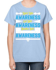 Walk with awareness Eat with awareness Breathe with awareness Style 9# - Self awareness-  Ladies T-Shirt