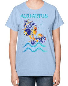 aquarius 13# - aquarius-  Ladies T-Shirt