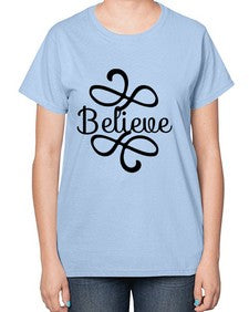 believe 48# - unicorn-  Ladies T-Shirt