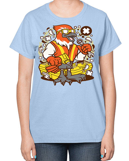 bird mechanic worker 21# - birds-  Ladies T-Shirt