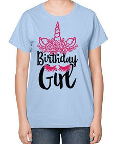 birthday girl 60# - unicorn-  Ladies T-Shirt