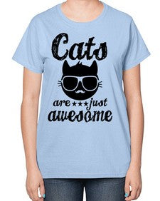 cats are just awesome - cats-  Ladies T-Shirt