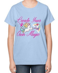 create your own magic 84# - unicorn-  Ladies T-Shirt