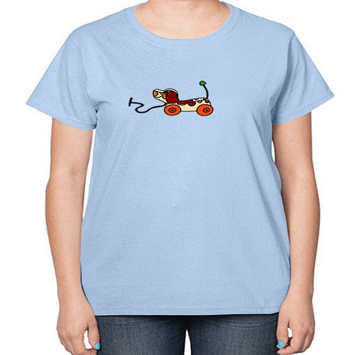 doggie pull toy 122# - dogs-  Ladies T-Shirt