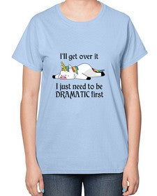 dramatic unicorn 96# - unicorn-  Ladies T-Shirt