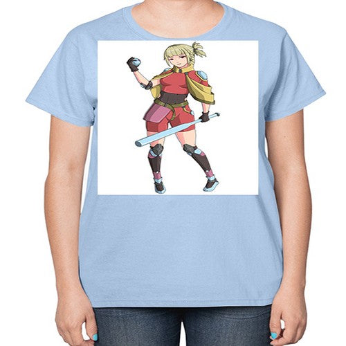 girl bring stick3# - anime-  Ladies T-Shirt