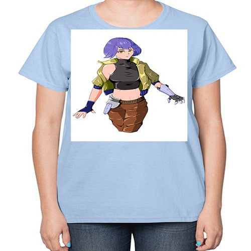 girl with gauntlet169# - anime-  Ladies T-Shirt