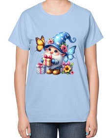 gnome with butterfly 03# - gnome-  Ladies T-Shirt