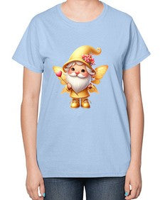 gnome with butterfly 05# - gnome-  Ladies T-Shirt