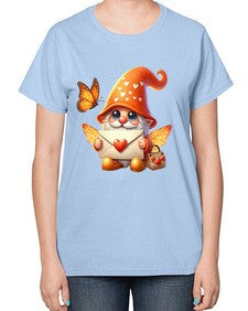 gnome with butterfly 06# - gnome-  Ladies T-Shirt