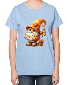 gnome with butterfly 09# - gnome-  Ladies T-Shirt