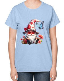 gnome with butterfly 13# - gnome-  Ladies T-Shirt